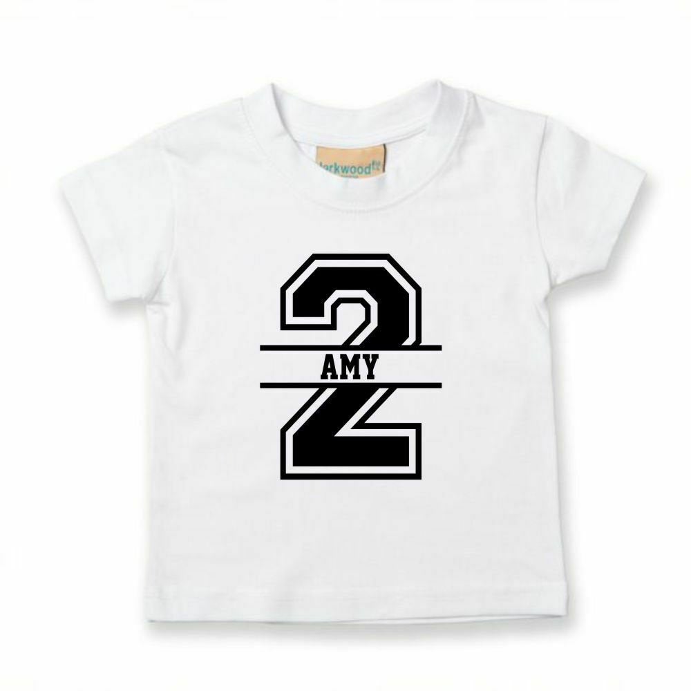 2nd Birthday Personalised Kids T-Shirt - Red Leader Clothing
