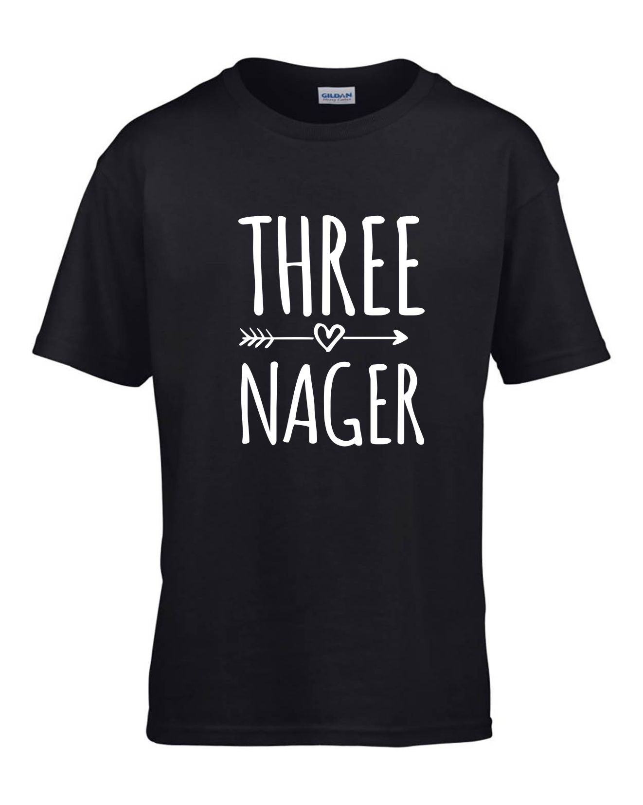Threenager Kids Tshirt Birthday Gift Party Child Sibling Celebration Present T Shirt 3 Year Old Third Birthday Boy Girl Unisex Neutral - Red Leader Clothing