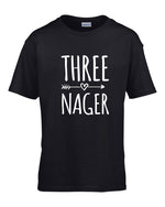 Load image into Gallery viewer, Threenager Kids Tshirt Birthday Gift Party Child Sibling Celebration Present T Shirt 3 Year Old Third Birthday Boy Girl Unisex Neutral - Red Leader Clothing
