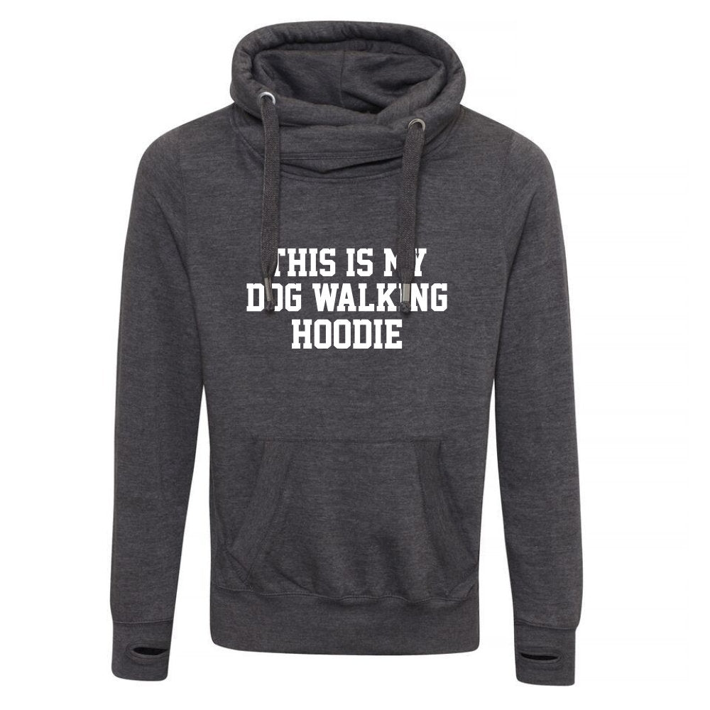 This Is My Dog Walking Hoodie Unisex Cross Neck Chunky Heavyweight Hoodie - Red Leader Clothing