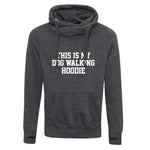Load image into Gallery viewer, This Is My Dog Walking Hoodie Unisex Cross Neck Chunky Heavyweight Hoodie - Red Leader Clothing

