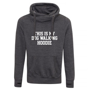 This Is My Dog Walking Hoodie Unisex Cross Neck Chunky Heavyweight Hoodie - Red Leader Clothing