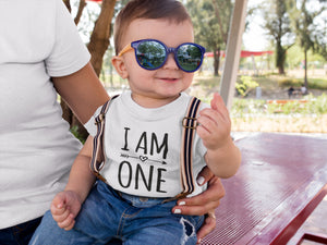I Am One 1st Birthday Kids T-shirt - Red Leader Clothing