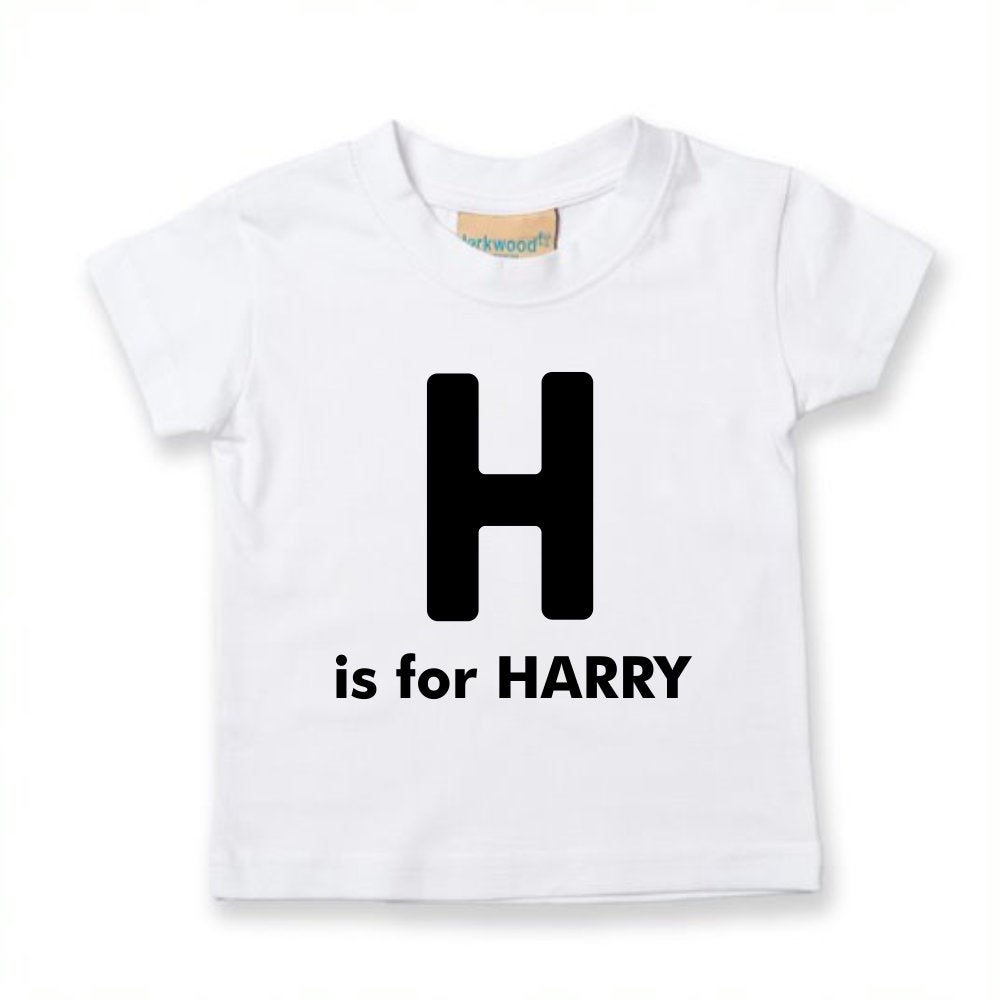 Custom Baby Kids Name Initial Personalised Soft T-shirt - Red Leader Clothing