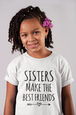 Load image into Gallery viewer, Sisters Make The Best Friends Kids Toddler Baby T-shirt Family Relative Matching Unisex Family Gift Matching Tops - Red Leader Clothing
