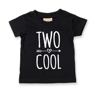 Two Cool Unisex Kids T-shirt Birthday 2nd Birthday Gift Party Child Sibling Celebration Present T Shirt 2 Year Old Second Birthday - Red Leader Clothing
