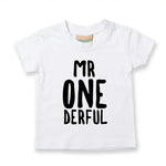 Load image into Gallery viewer, Mr Onederful One Derful 1st Birthday Kids T-shirt - Red Leader Clothing
