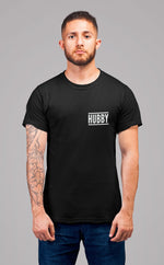 Load image into Gallery viewer, Hubby Wifey Couples T-Shirt Small Design

