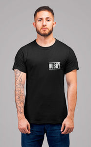 Hubby Wifey Couples T-Shirt Small Design
