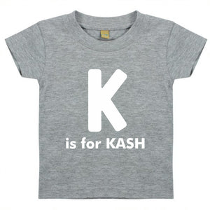 Custom Baby Kids Name Initial Personalised Soft T-shirt - Red Leader Clothing