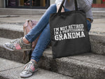 Load image into Gallery viewer, I&#39;m Not Retired I&#39;m A Professional Grandma Lightweight Cotton Tote Bag - Red Leader Clothing
