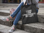 Load image into Gallery viewer, I Came I Saw I Had Anxiety So I Left Lightweight Cotton Tote Bag - Red Leader Clothing
