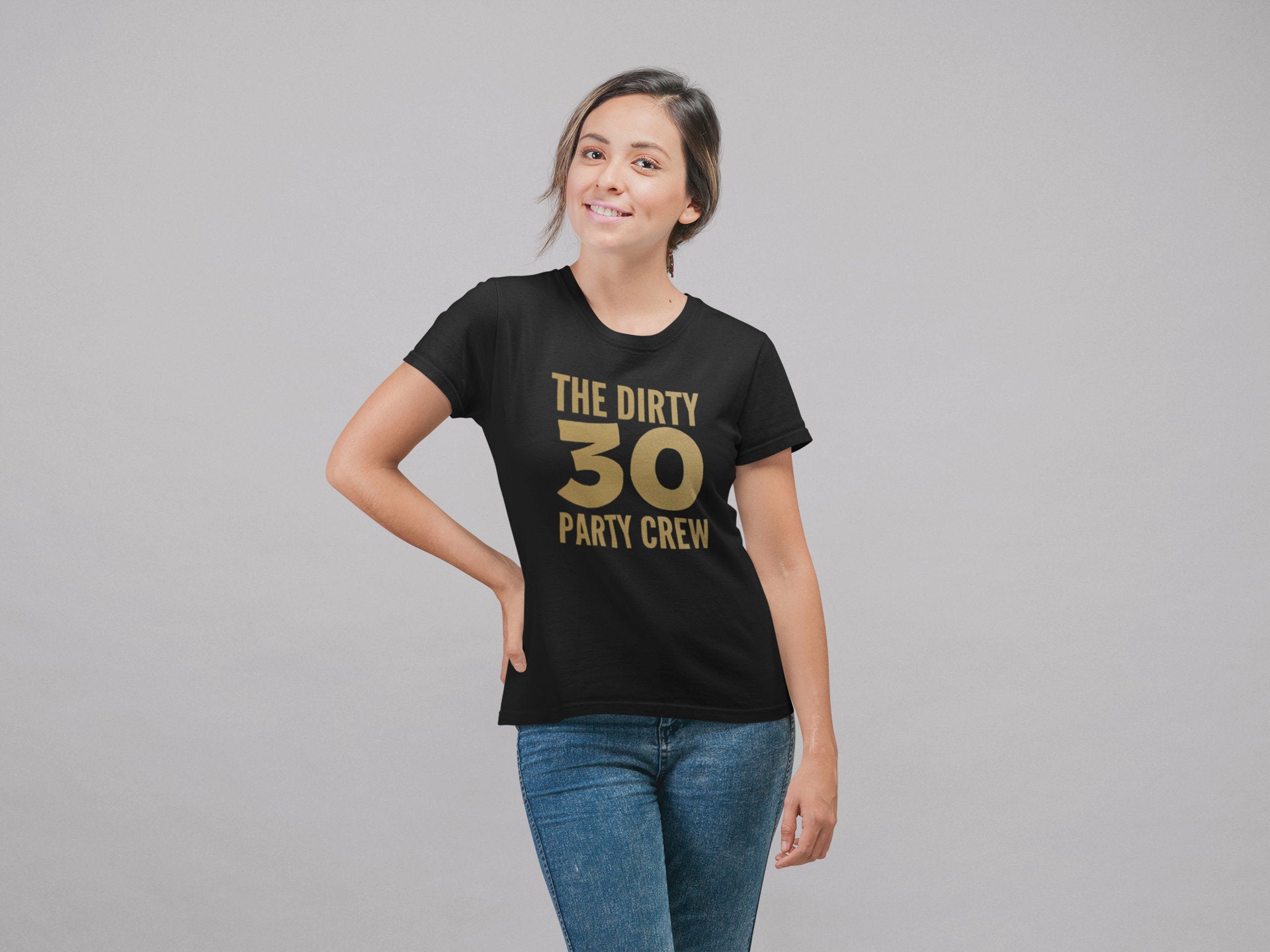 Dirty 30 Party Crew T-Shirt Ladies or Adult Fit - Red Leader Clothing