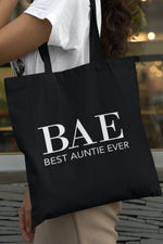 Load image into Gallery viewer, BAE Best Auntie Ever Tote Bag - Red Leader Clothing
