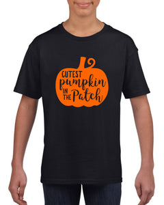 Cutest Pumpkin In The Patch Kids Childs Halloween T-Shirt - Red Leader Clothing