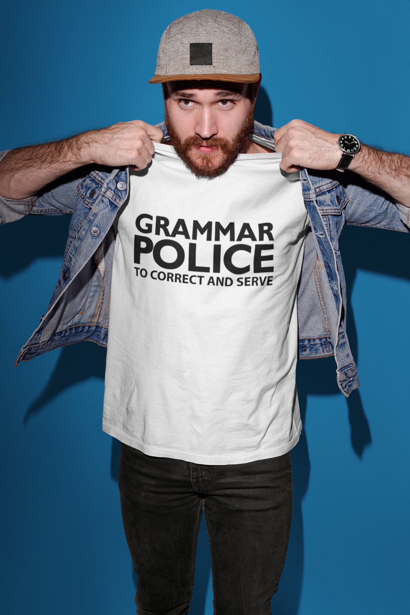 Grammar Police To Correct And Serve - Mens T-shirt