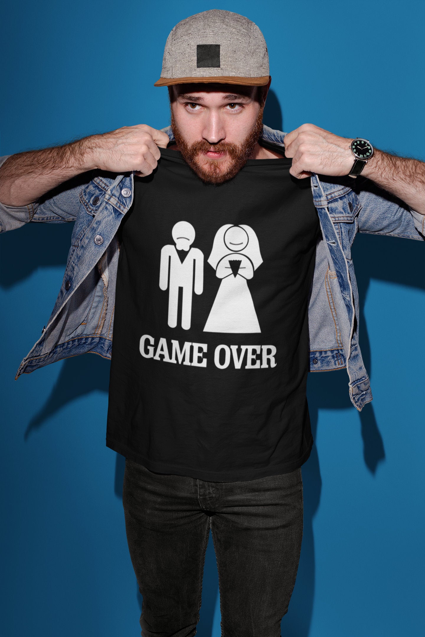 Game Over Just Married Mens T-shirt