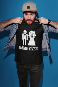 Game Over Just Married Mens T-shirt
