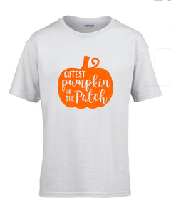 Cutest Pumpkin In The Patch Kids Childs Halloween T-Shirt - Red Leader Clothing