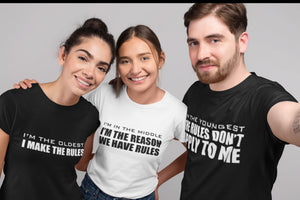 Sibling Rules Adults Novelty T-shirt