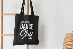 Personalised Name Dance Stuff Lightweight Cotton Tote Bag - Red Leader Clothing