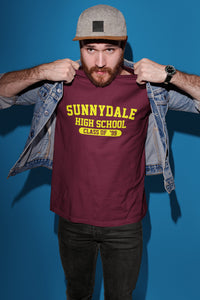 Sunnydale High Class of 99 Maroon Adult Mens Ladies Unisex Crew Neck T-Shirt