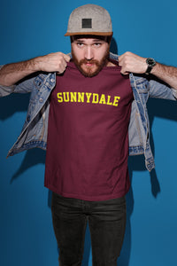 Sunnydale Maroon Adult Mens Ladies Unisex Crew Neck T-Shirt