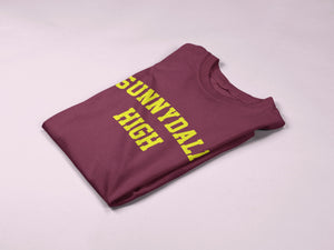 Sunnydale High Maroon Adult Mens Ladies Unisex Crew Neck T-Shirt