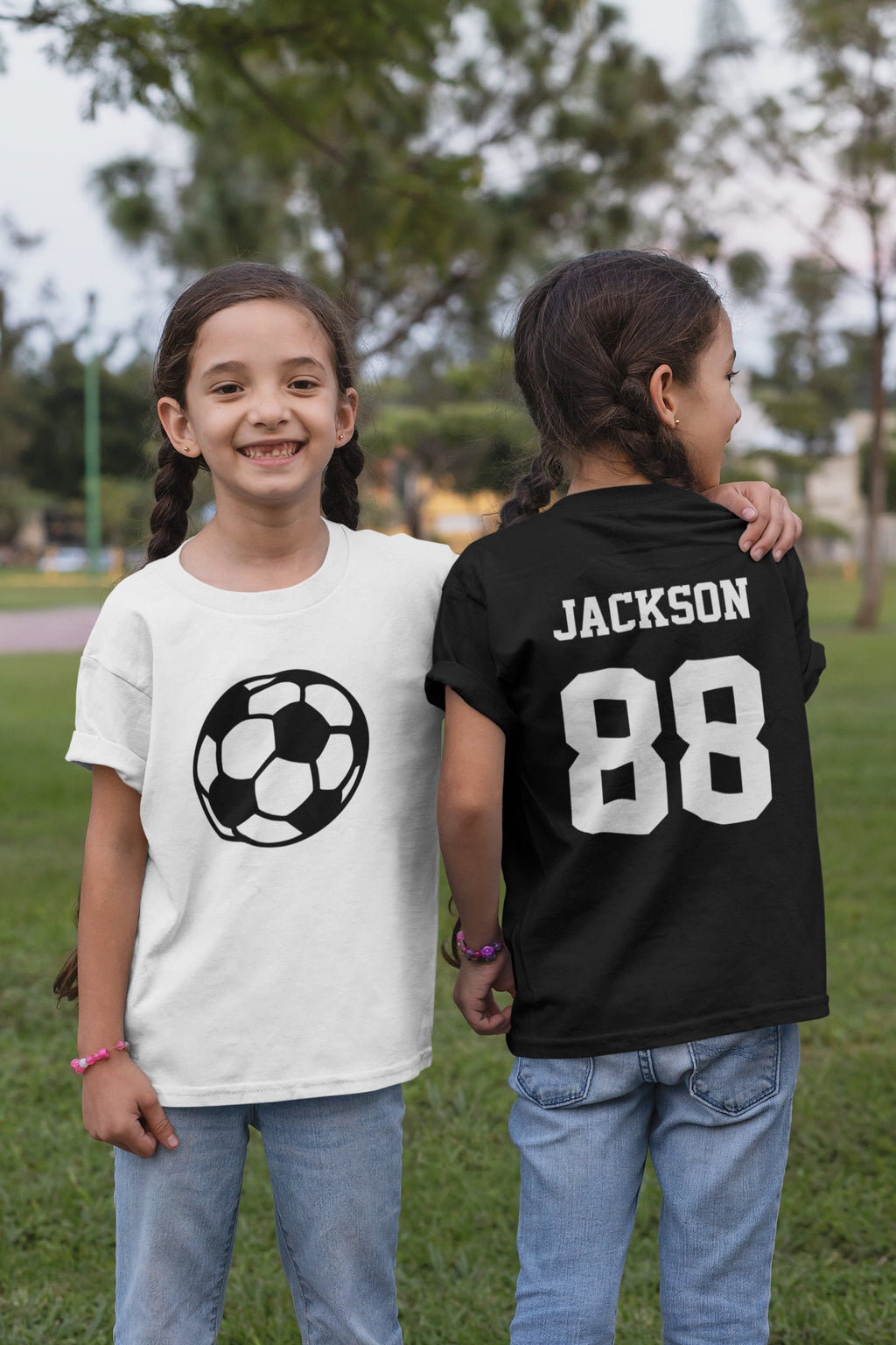 Personalised Kids Football Soccer T-shirt Name Number Boys Girls Soccer Team Custom Child Children Novelty - Red Leader Clothing