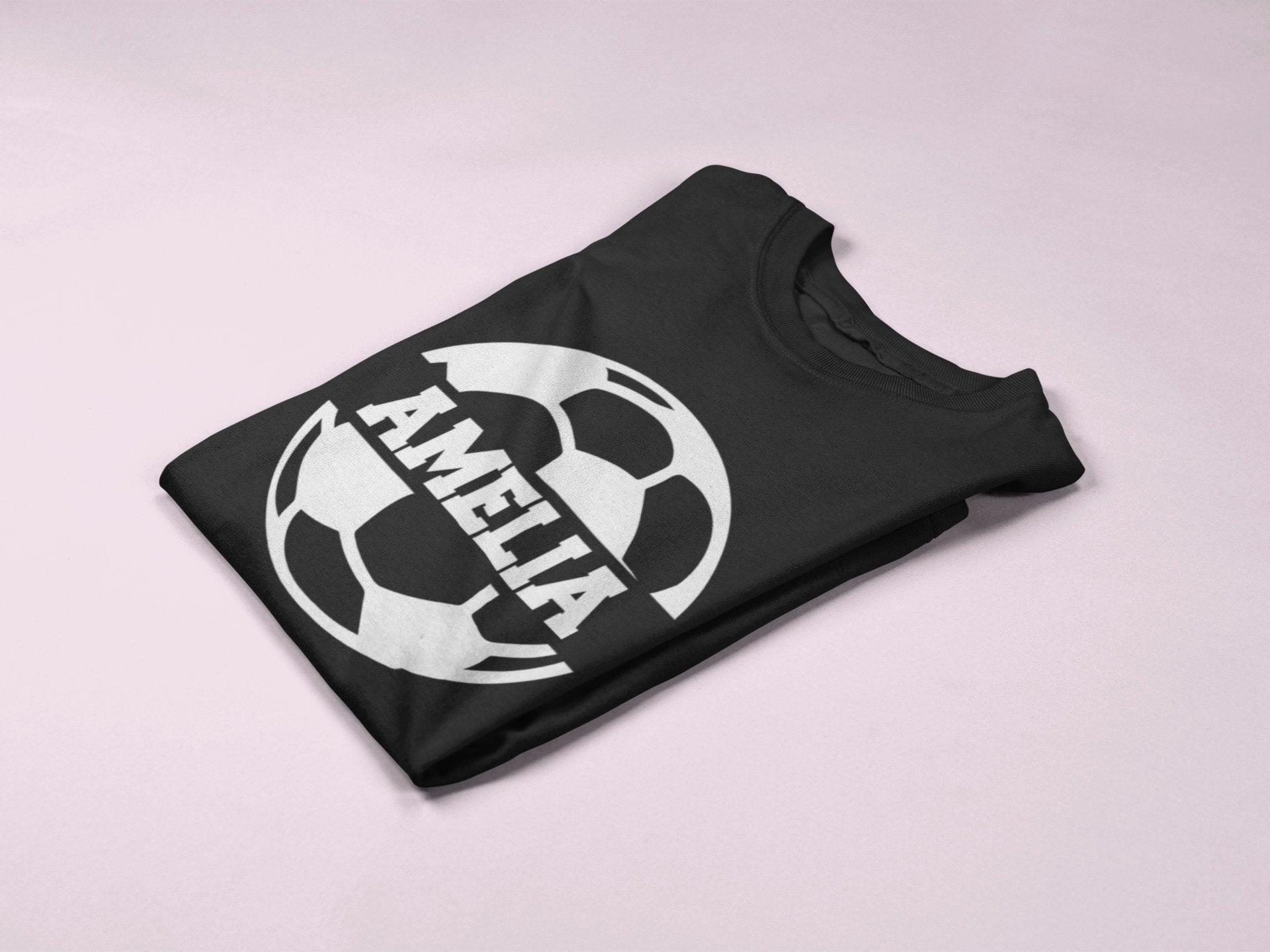 Personalised Kids Football Soccer T-shirt Name On Front