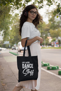 Personalised Name Dance Stuff Lightweight Cotton Tote Bag - Red Leader Clothing