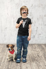 Load image into Gallery viewer, Tuxedo T Shirt Fancy Dress Funny Kids Boys Girls Childrens Joke T Shirt - Red Leader Clothing
