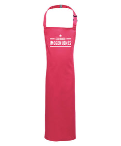 Personalised Kids Childrens Star Baker Apron Baking Cooking Novelty Gift Child Personalized Custom Baking Cookery Fan - Red Leader Clothing