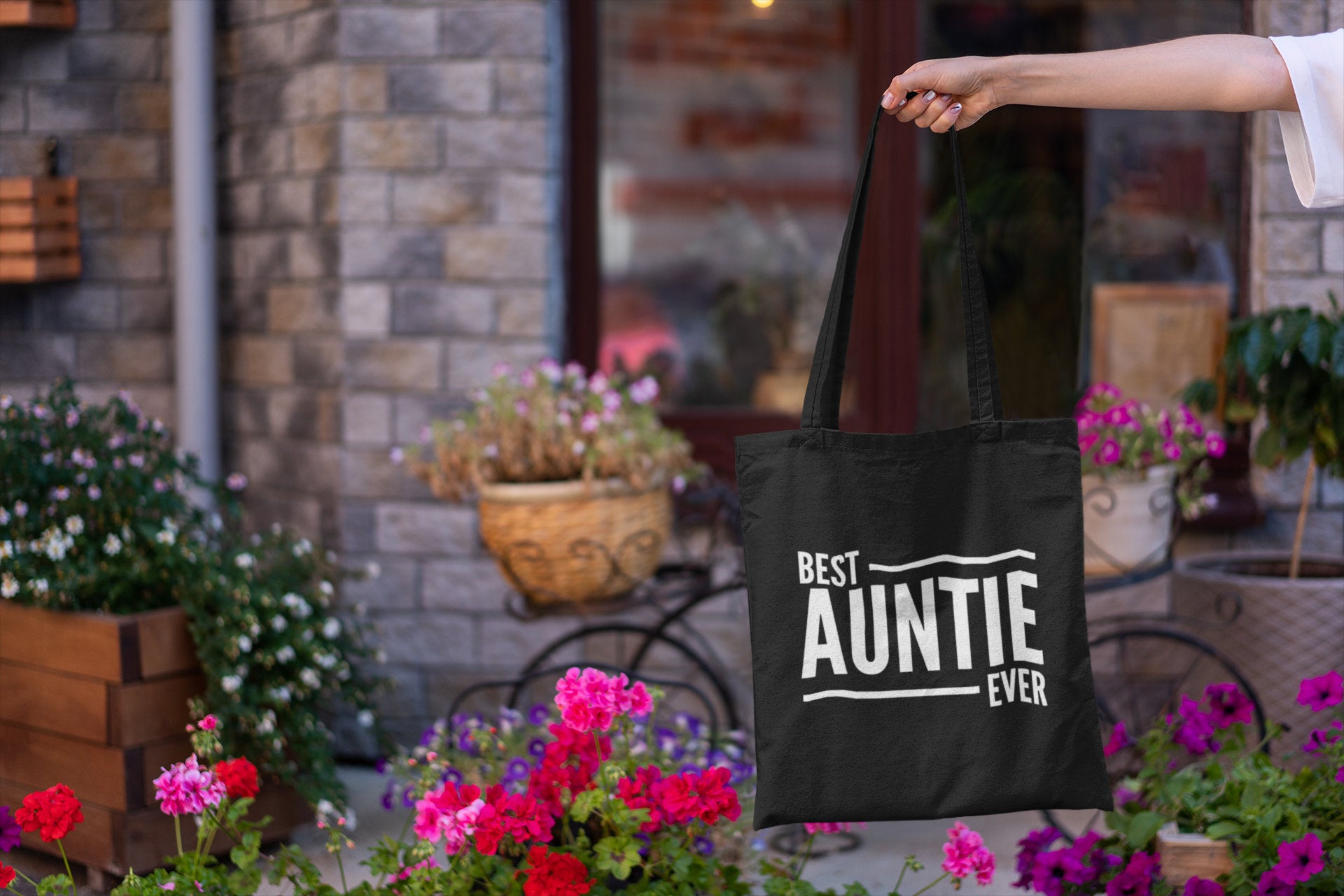 Best Auntie Ever Lightweight Tote Bag - Red Leader Clothing