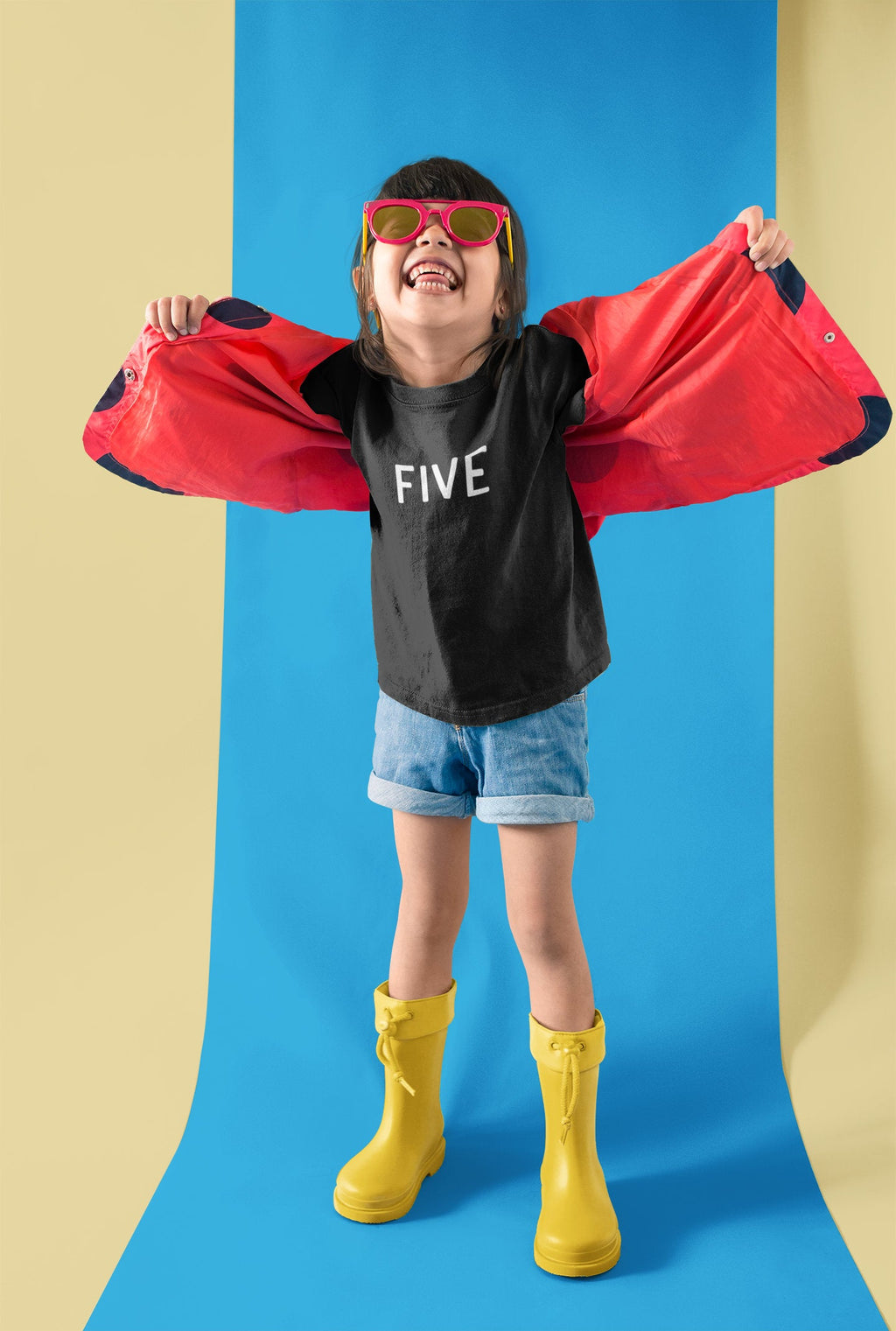 Five 5th Birthday Kids T-shirt - Red Leader Clothing