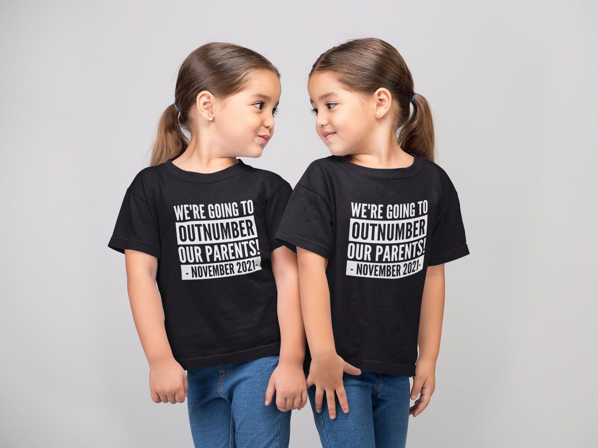Personalised We're Going To Outnumber Our Parents Brother Sister Kids T-Shirt