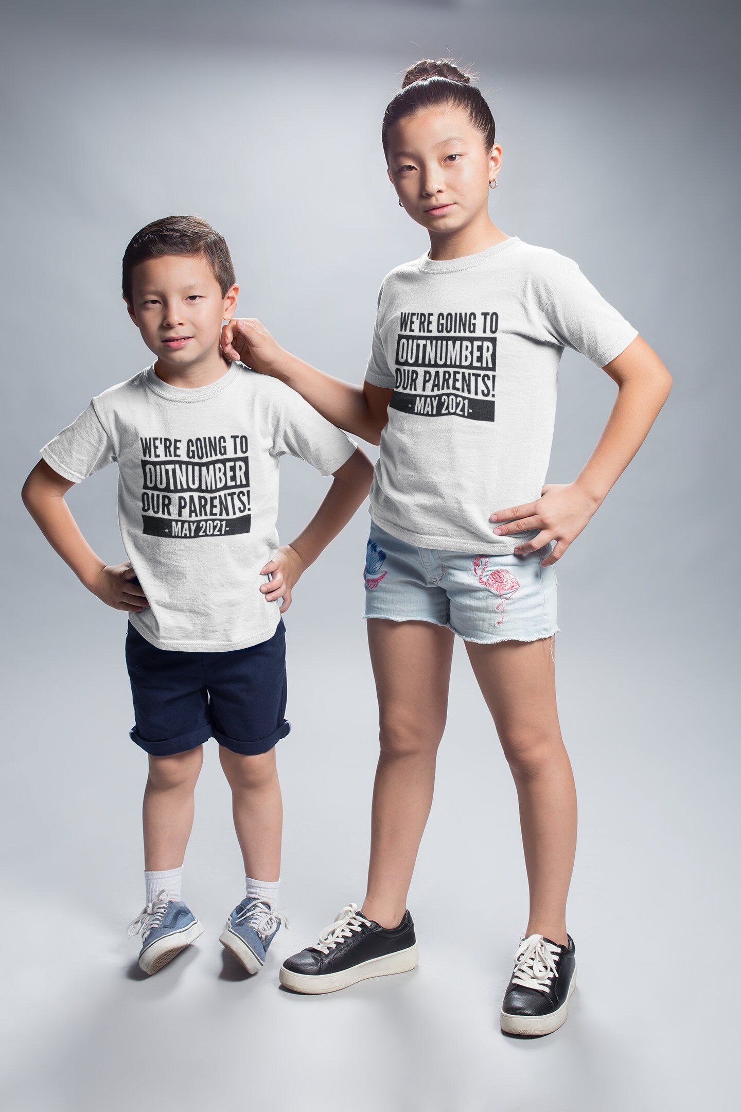 Personalised We're Going To Outnumber Our Parents Brother Sister Kids T-Shirt