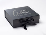 Load image into Gallery viewer, To My Groom On Our Wedding Day Large BLACK Gift Box
