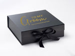 Load image into Gallery viewer, To My Groom On Our Wedding Day Large BLACK Gift Box
