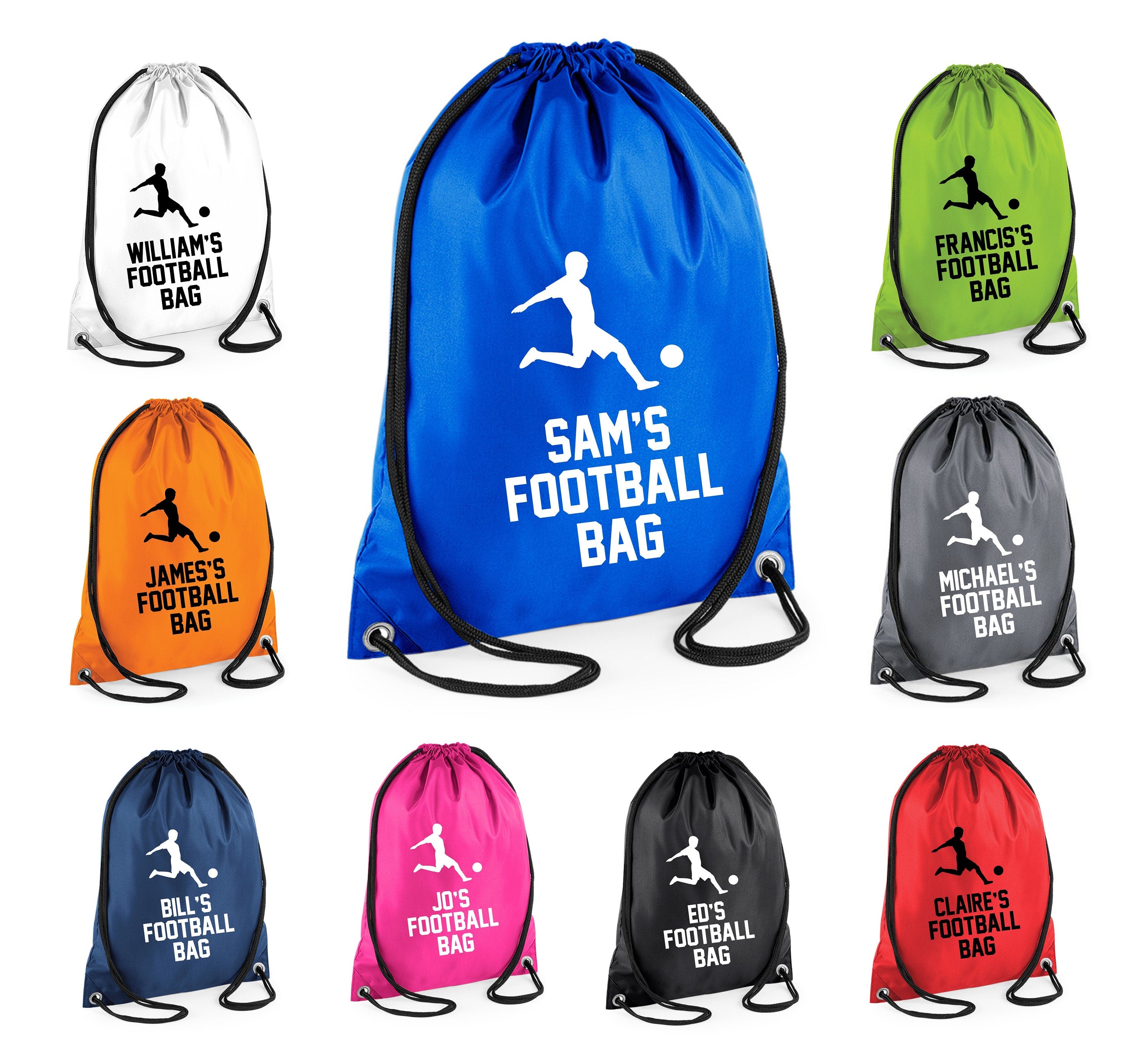 Personalised Football Bag Name Drawstring