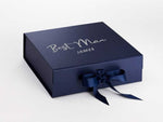 Load image into Gallery viewer, Personalised BEST MAN Large NAVY Gift Box
