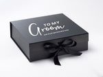 Load image into Gallery viewer, To My Groom On Our Wedding Day Large BLACK Gift Box
