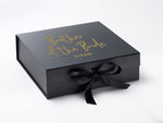 Load image into Gallery viewer, Personalised Brother of the Bride Large BLACK Gift Box
