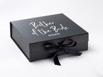 Load image into Gallery viewer, Personalised Brother of the Bride Large BLACK Gift Box
