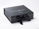 Load image into Gallery viewer, Personalised Groomsman / Usher Large BLACK Gift Box
