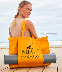 Inhale Exhale Organic Yoga Mat Tote Bag