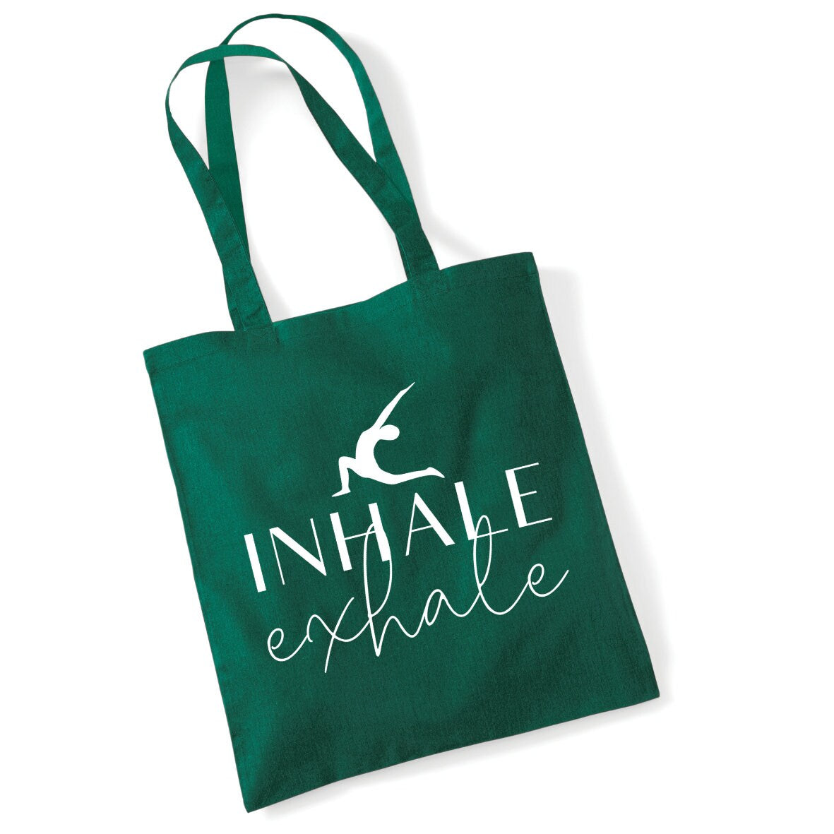 Inhale Exhale Lightweight Cotton Yoga Tote Bag