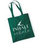 Load image into Gallery viewer, Inhale Exhale Lightweight Cotton Yoga Tote Bag
