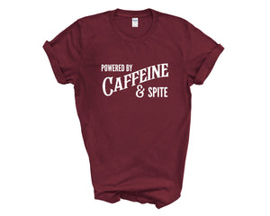 Powered By Caffeine & Spite Adult Unisex T-Shirt
