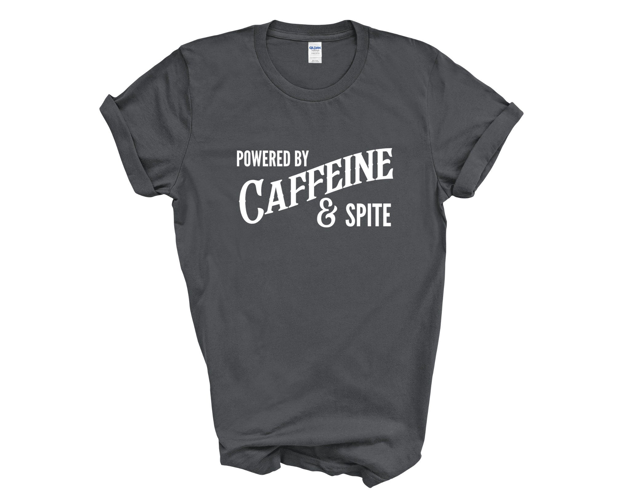 Powered By Caffeine & Spite Adult Unisex T-Shirt